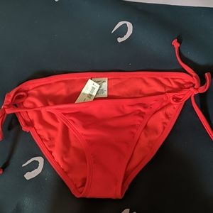 NWT Bright red string bikini bottom